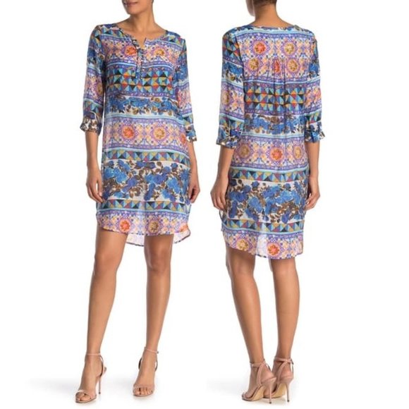 Aratta Dresses & Skirts - Aratta Jungle Island Mixed Print Tunic • Small NWT